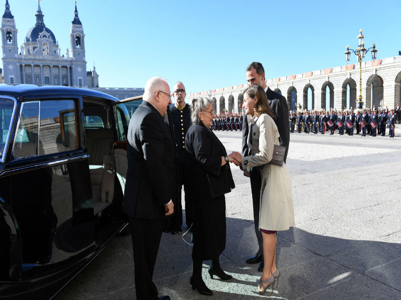 President and First Lady Rivlin welcomed by Spanish King Felipe and Queen Letizia